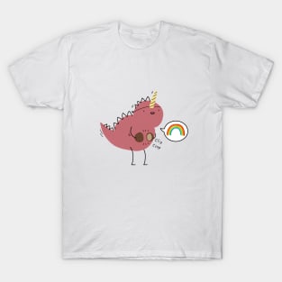 Dinosaur dressed up as a unicorn T-Shirt